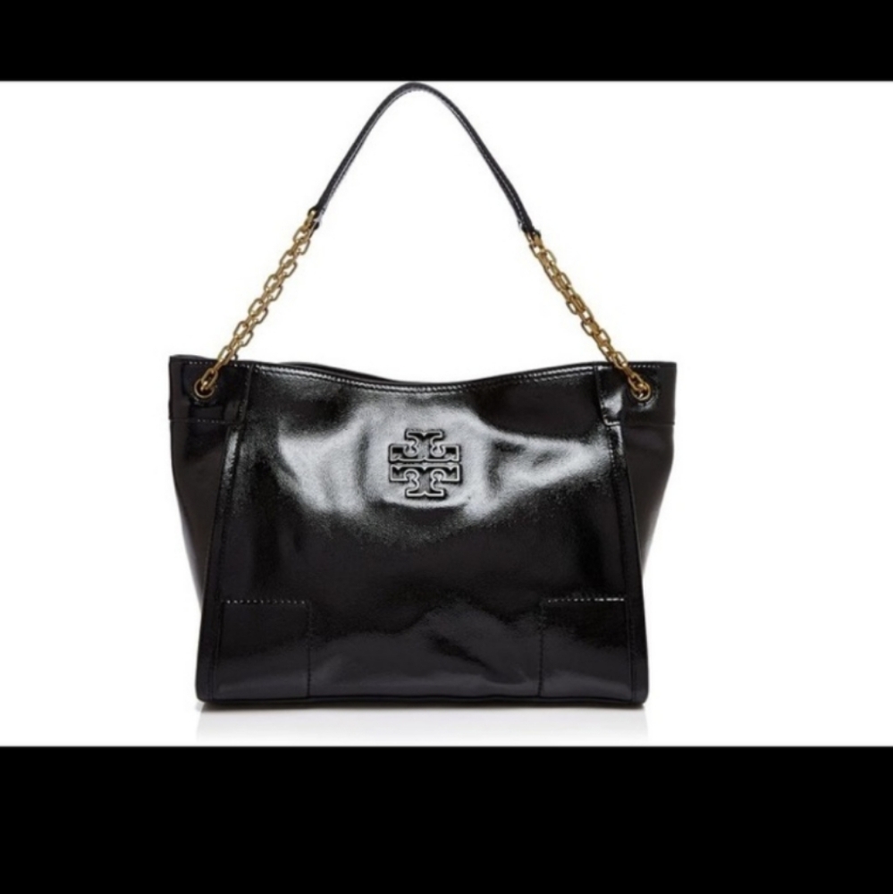 Tory Burch Britten Patent tote EUC with Dustbag
